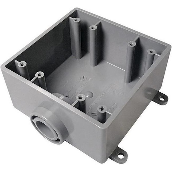 Keen Electrical Box, 32 cu in, FSE Box Type, 2 Gangs, PVC, Square Shape KE155790 - main